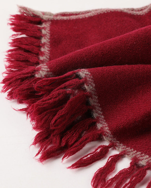 The Hohhot Heritage Wool Wrap detail