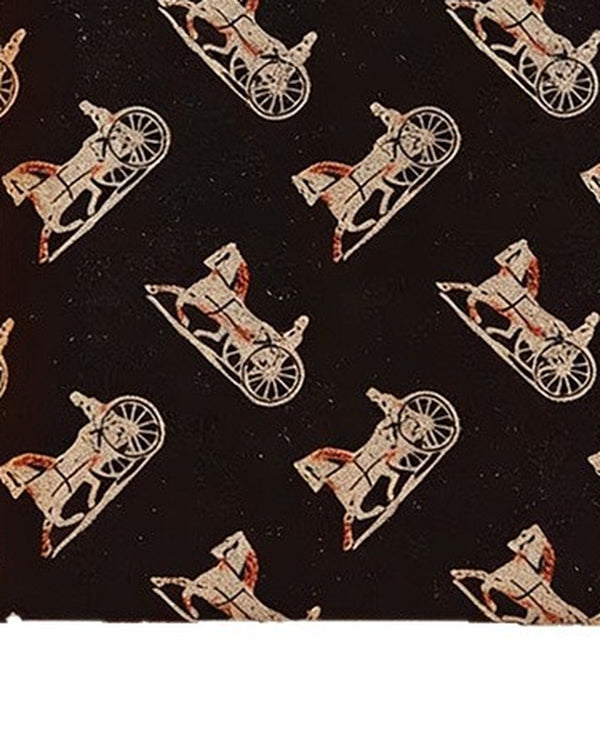 The Silk-Wool Square, Vintage Carriage 85 cm detail
