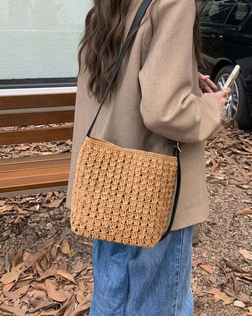 The Camogli Woven Bucket Crossbody