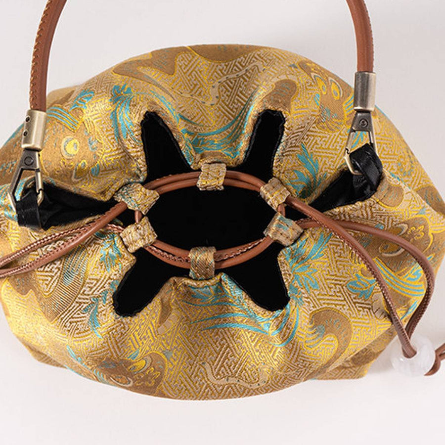 The Brocade Bucket Bag — Cinched
