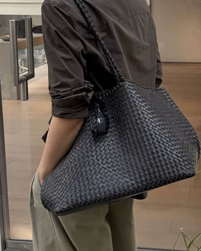 The Olive Leather Tote inspired