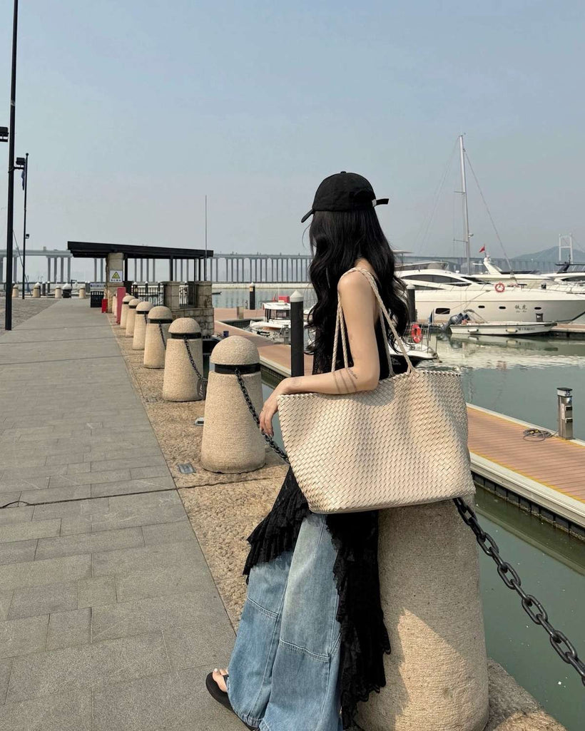 The Olive Leather Tote inspired