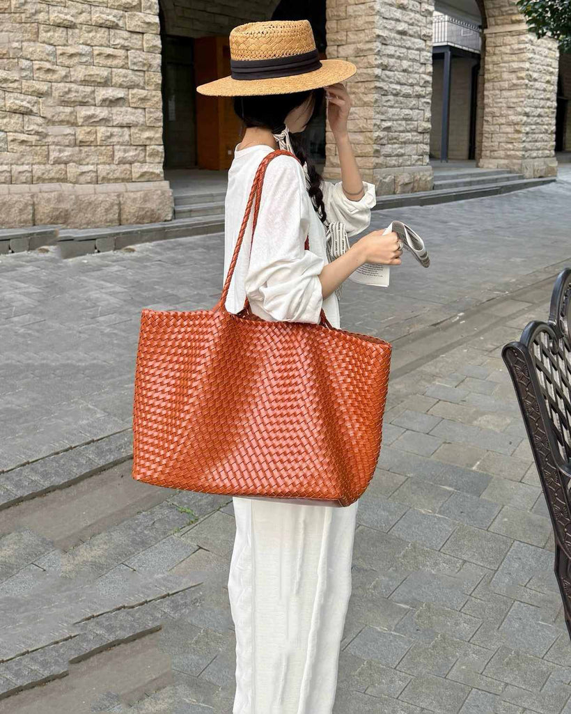 The Olive Leather Tote inspired