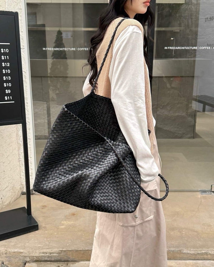 The Olive Leather Tote inspired