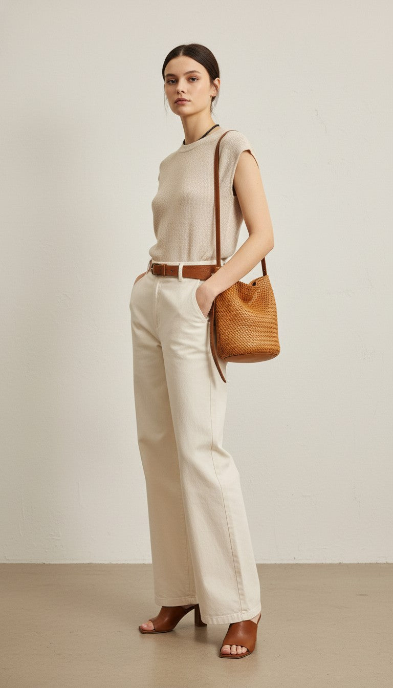 The Cognac Leather Tote inspired