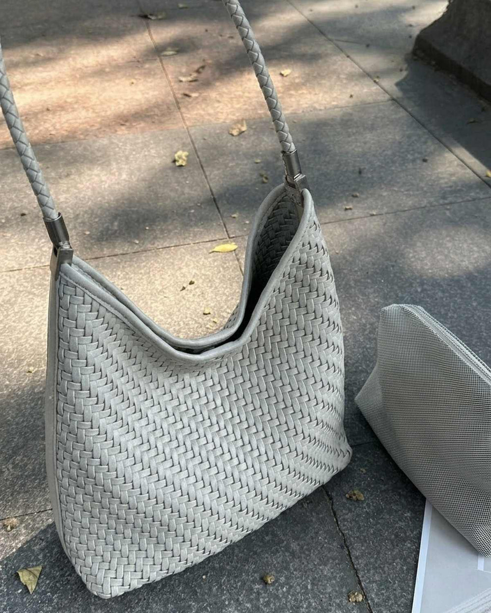 The Woven Leather Shoulder Bag