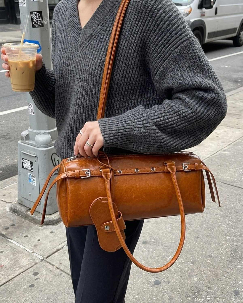 The Roma Bowling Bag — worn