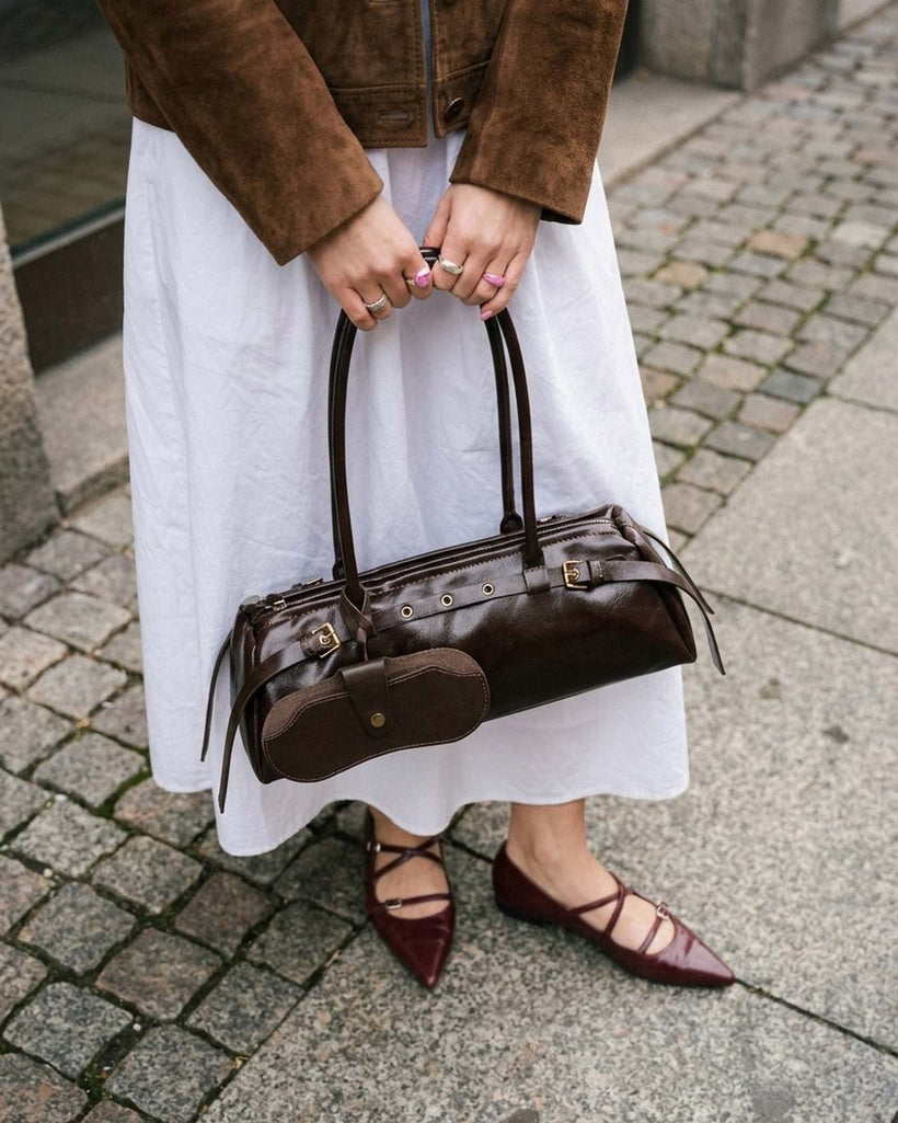 The Roma Bowling Bag — worn