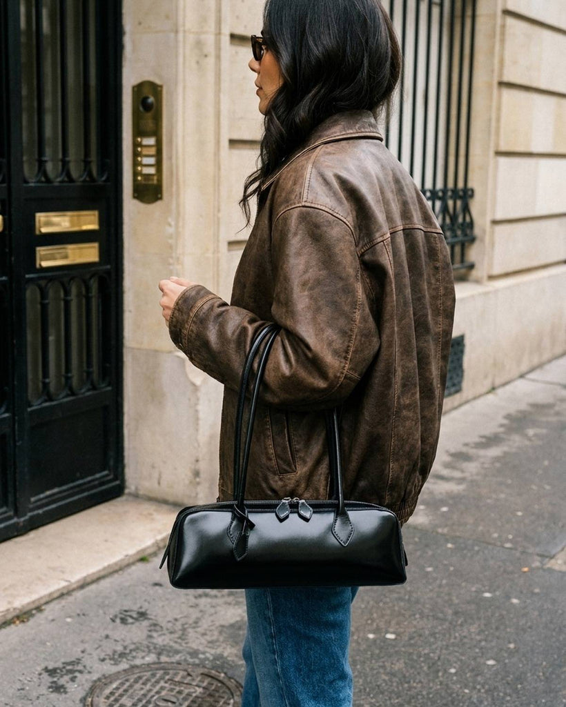 The Cannes Baguette Bag — worn