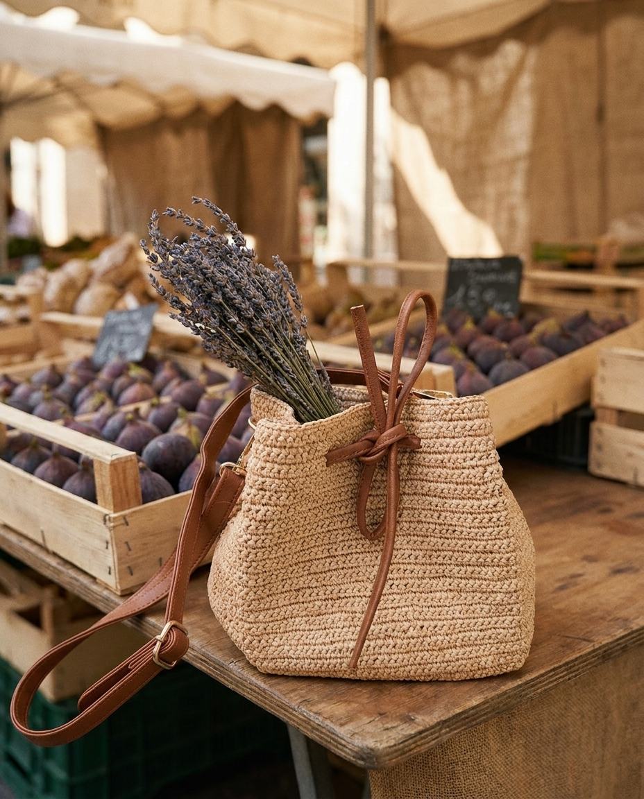 The Noto Raffia Bucket