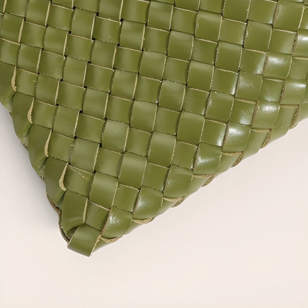 The Heritage Woven Leather Tote, Top-Grain: The Corner