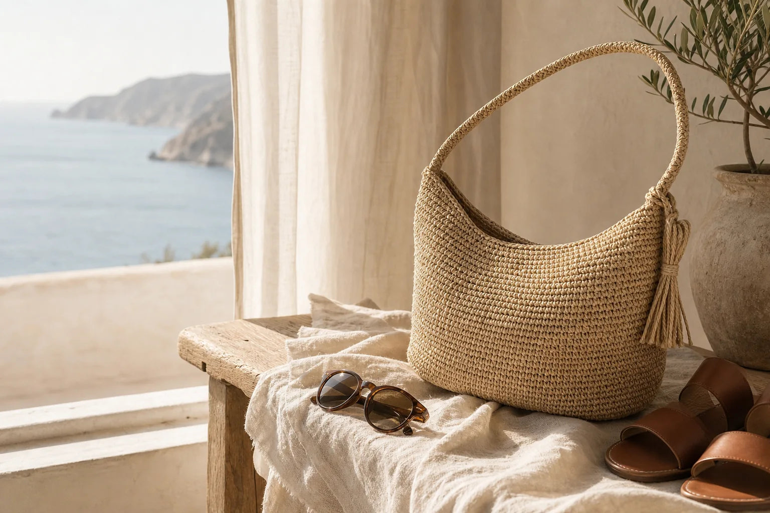 From Beach to Brunch: Raffia Crossbody Outfit Edits, May–September