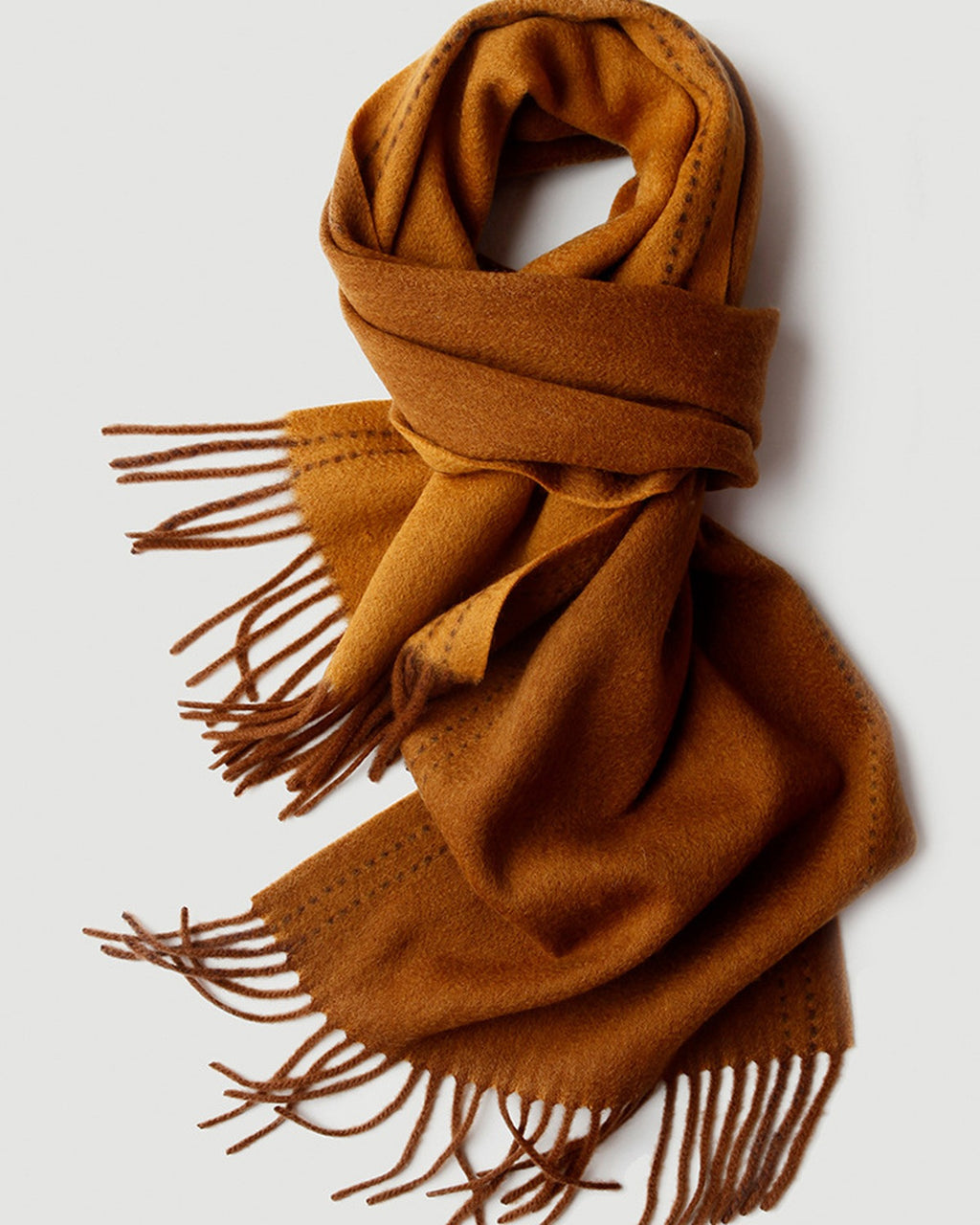 The Reversible Topstitch Scarf in Camel