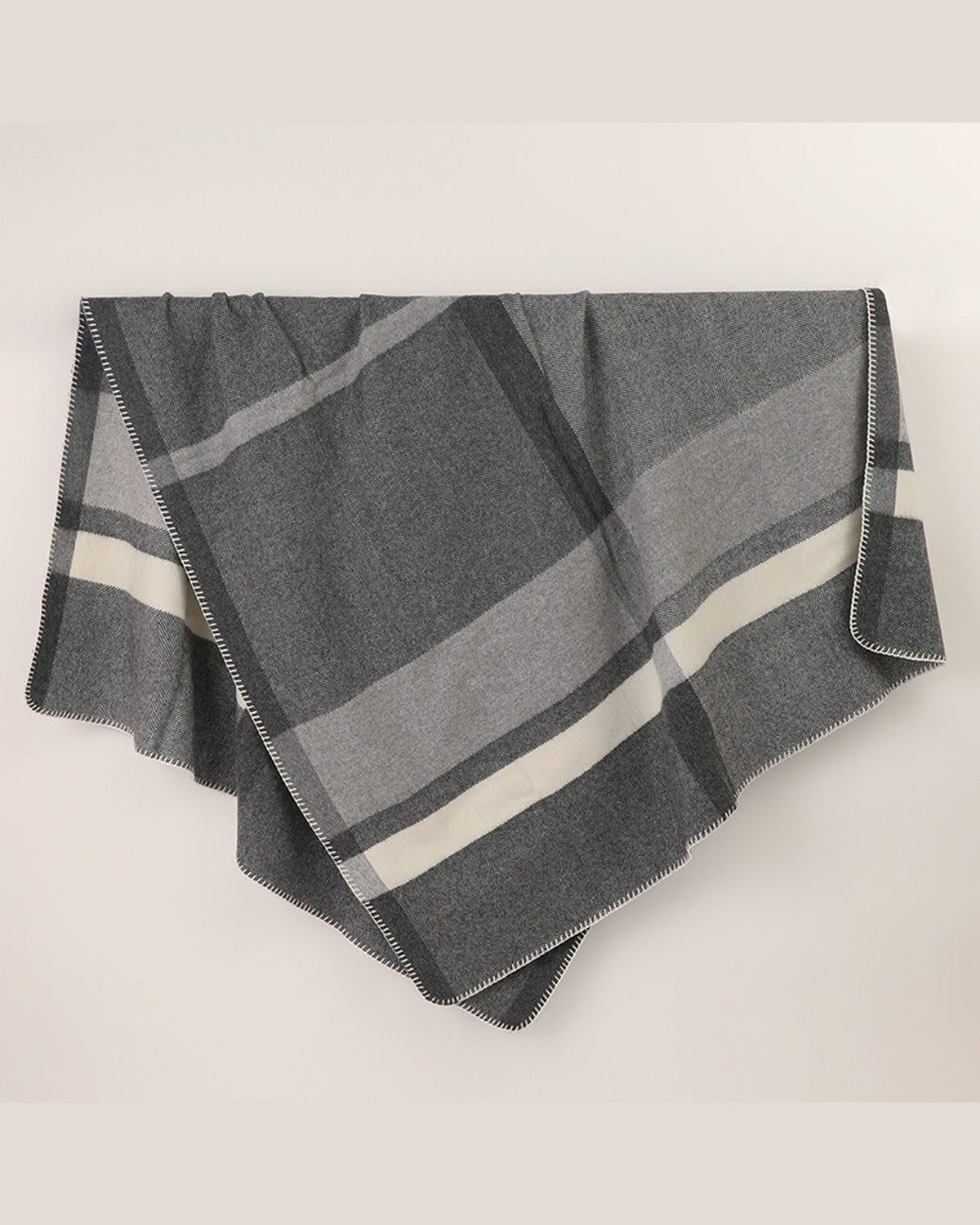 The Nomad Twill Wool Throw in Grey