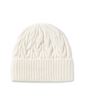 The Cable-Knit Wool Beanie in Ivory