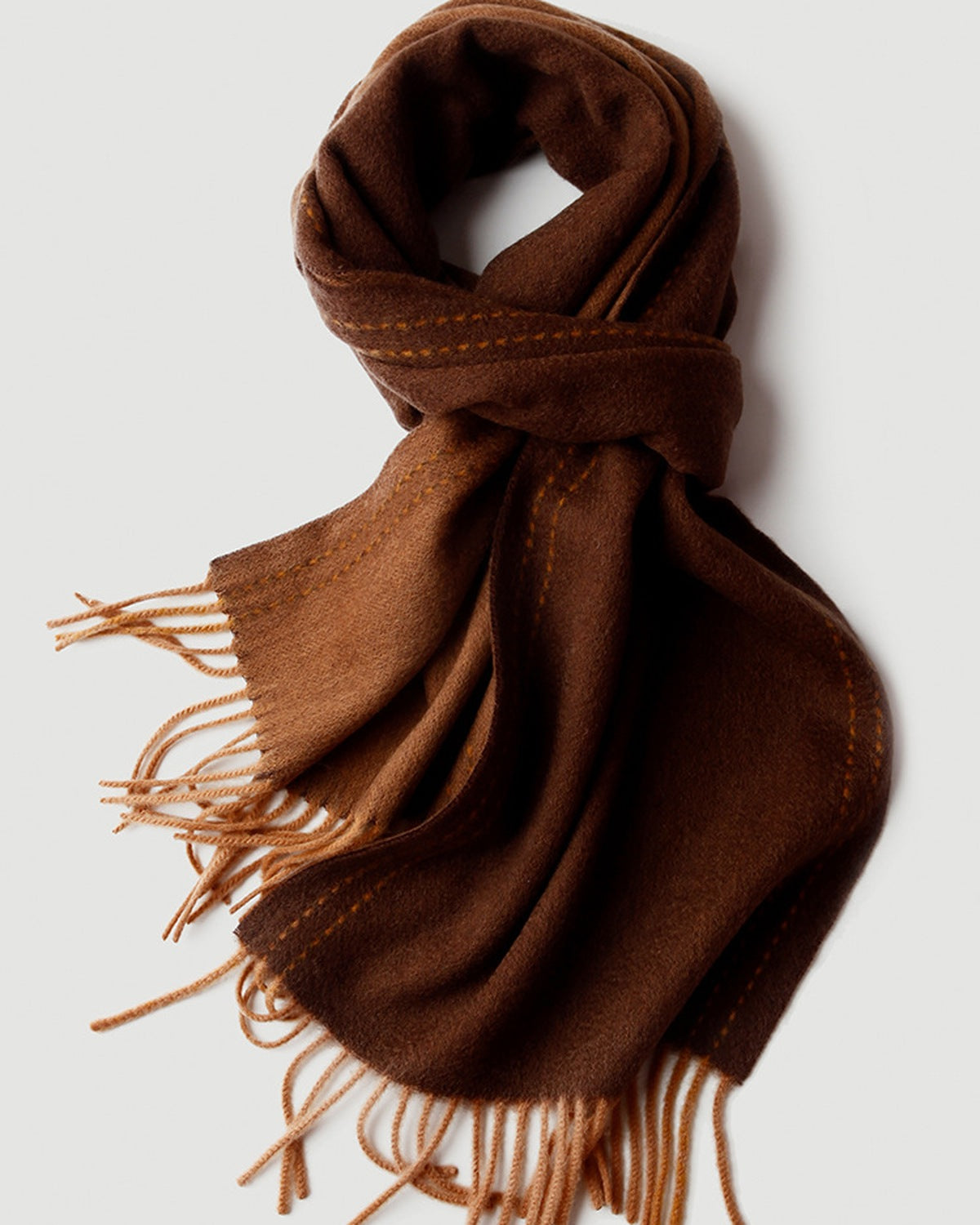The Reversible Topstitch Scarf in Espresso