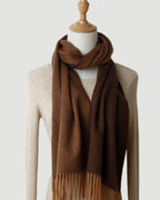The Reversible Topstitch Scarf in Espresso