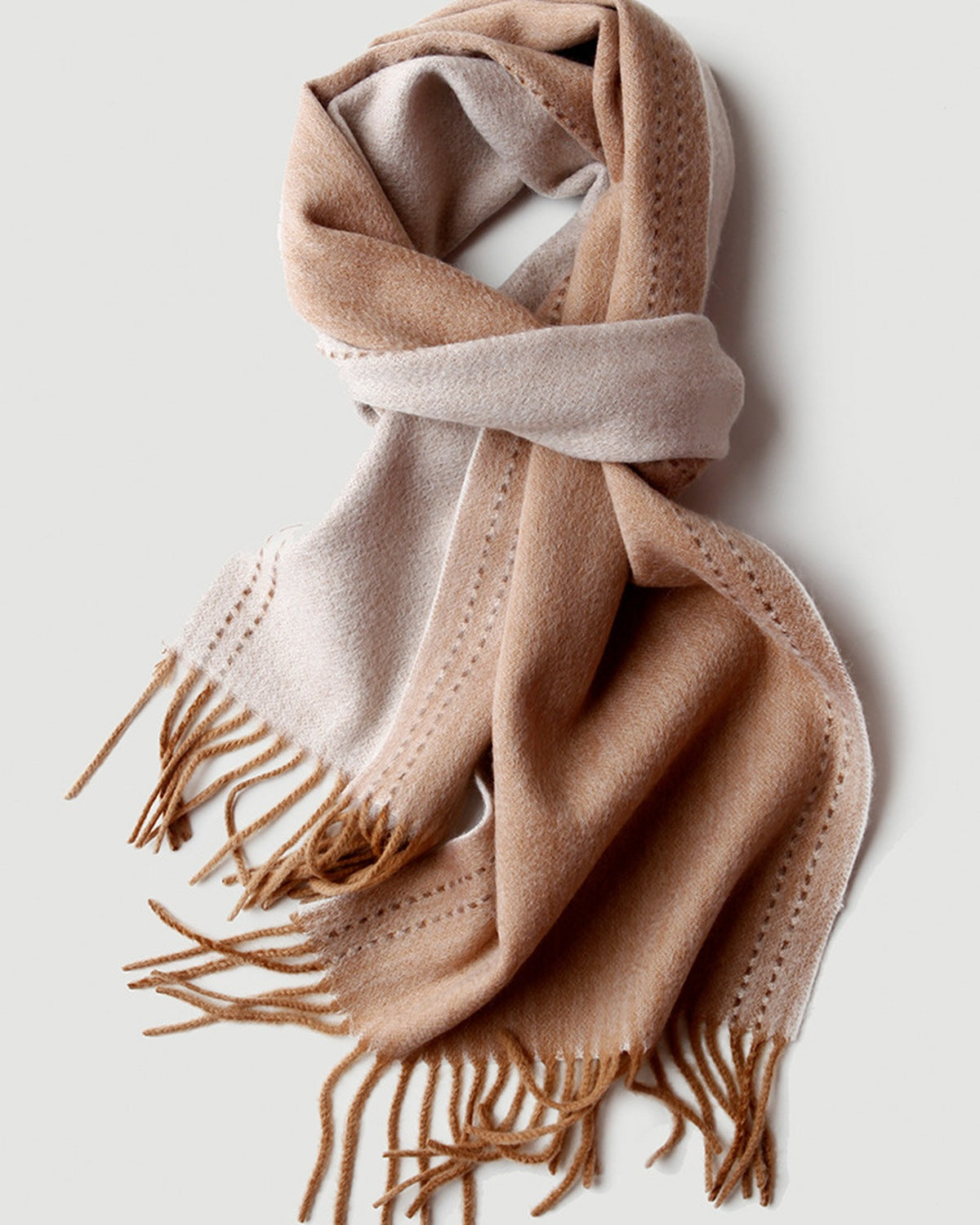 The Reversible Topstitch Scarf in Oat