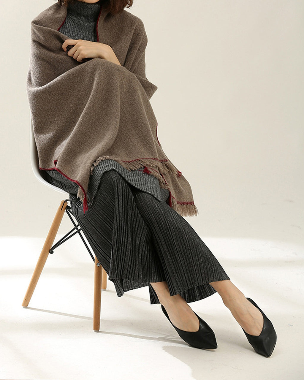 The Hohhot Heritage Wool Wrap in Raw