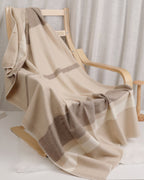 The Nomad Twill Wool Throw in Beige