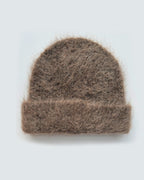 The Alpaca-Blend Cloud Beanie in Espresso