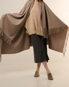The Nomad Lambswool Blanket-Wrap in Raw