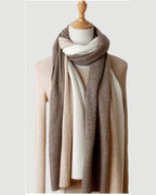 The Undyed Cable-Knit Cashmere Shawl in Raw