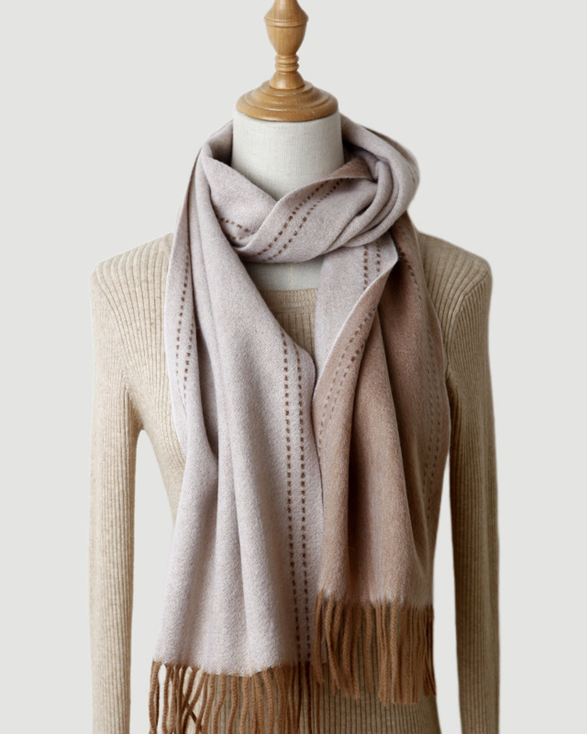 The Reversible Topstitch Scarf in Oat