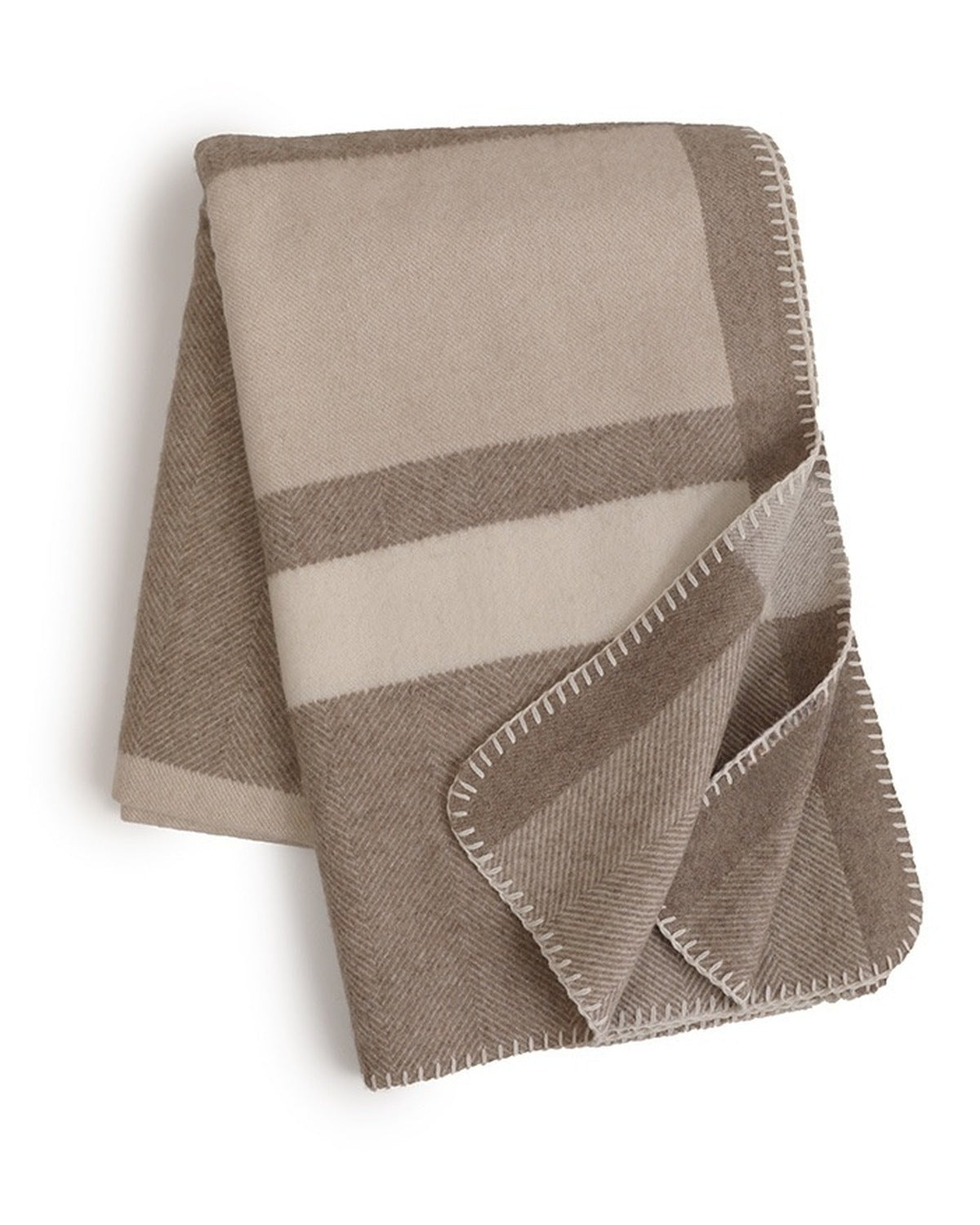 The Nomad Twill Wool Throw in Oat
