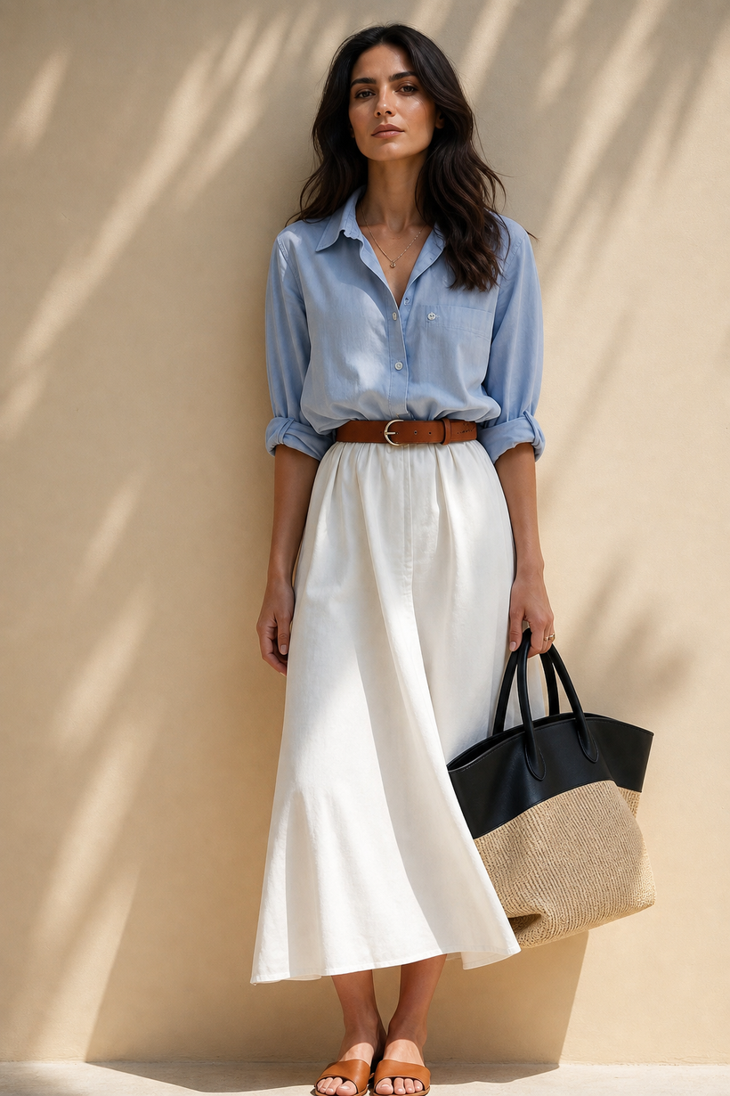 The Colourblock Woven Tote Bag