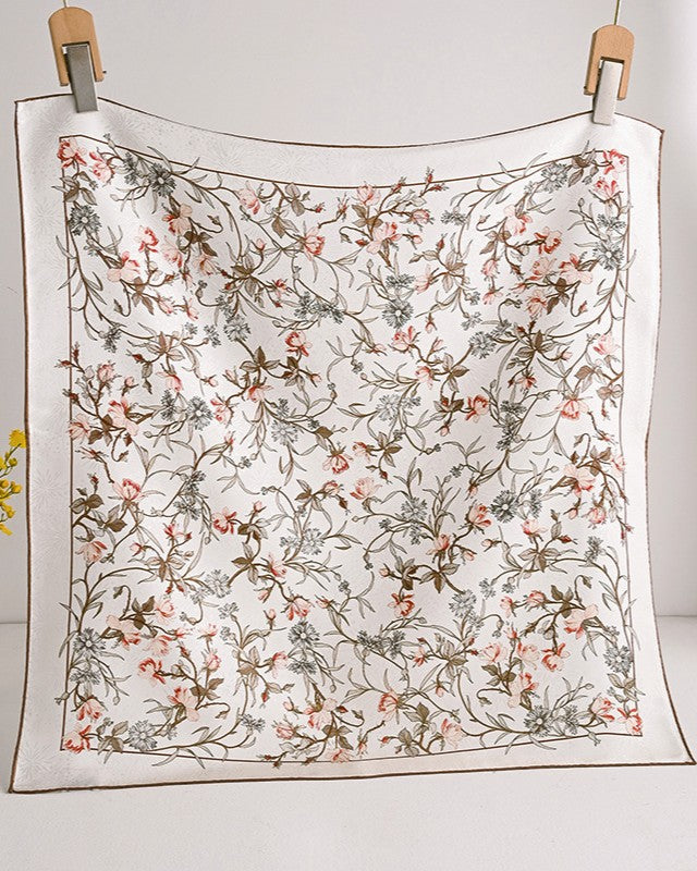 Close-up detail of woven lace structure showing gauze-like grid texture in mulberry silk