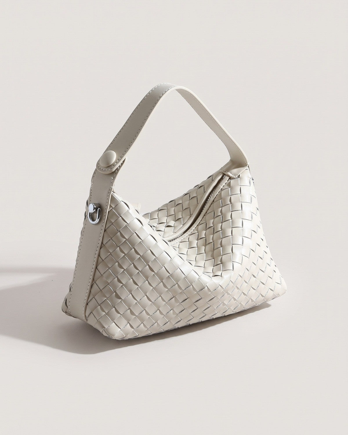 Wildfool The Parma Woven Mini Hobo in Ivory, ivory woven cowhide small crossbody bag