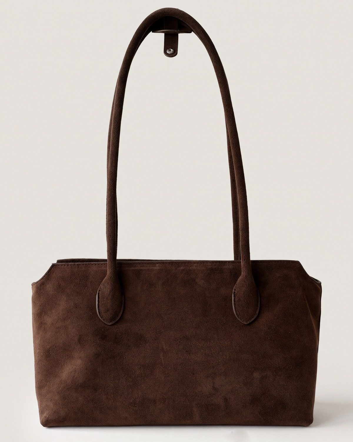 Wildfool The Padova Shoulder Tote in Chocolate, chocolate brown brushed cowhide shoulder tote with rolled handles