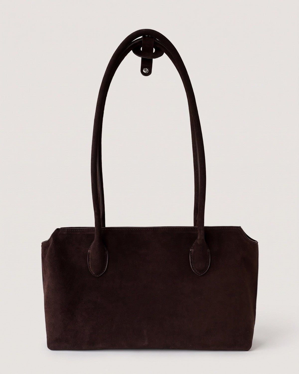 Wildfool The Padova Shoulder Tote in Espresso, deep espresso brushed cowhide zip-top shoulder tote
