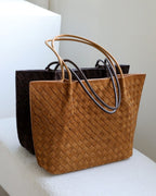 Wildfool The Perugia Woven Tote, three-quarter view (2)