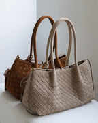 Wildfool The Arezzo Woven Tote, three-quarter view