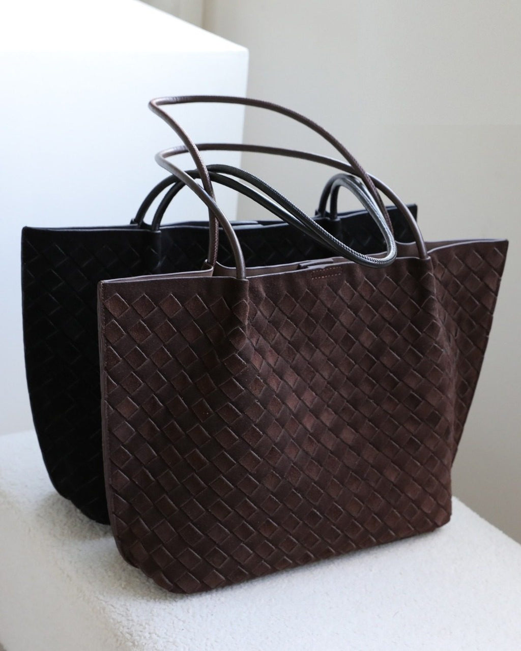 Wildfool The Perugia Woven Tote, three-quarter view (3)