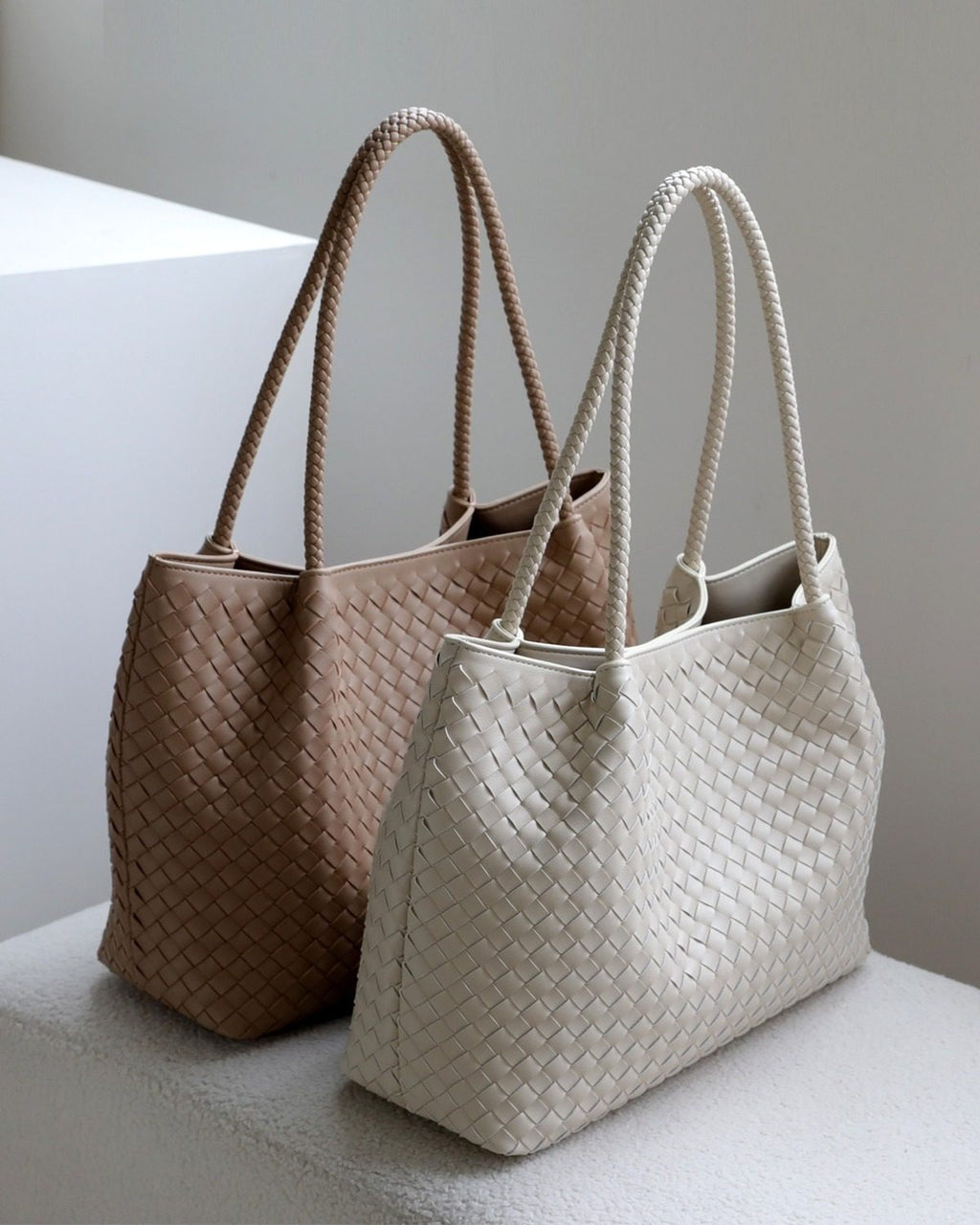 Wildfool The Vicenza Woven Tote, three-quarter view (2)