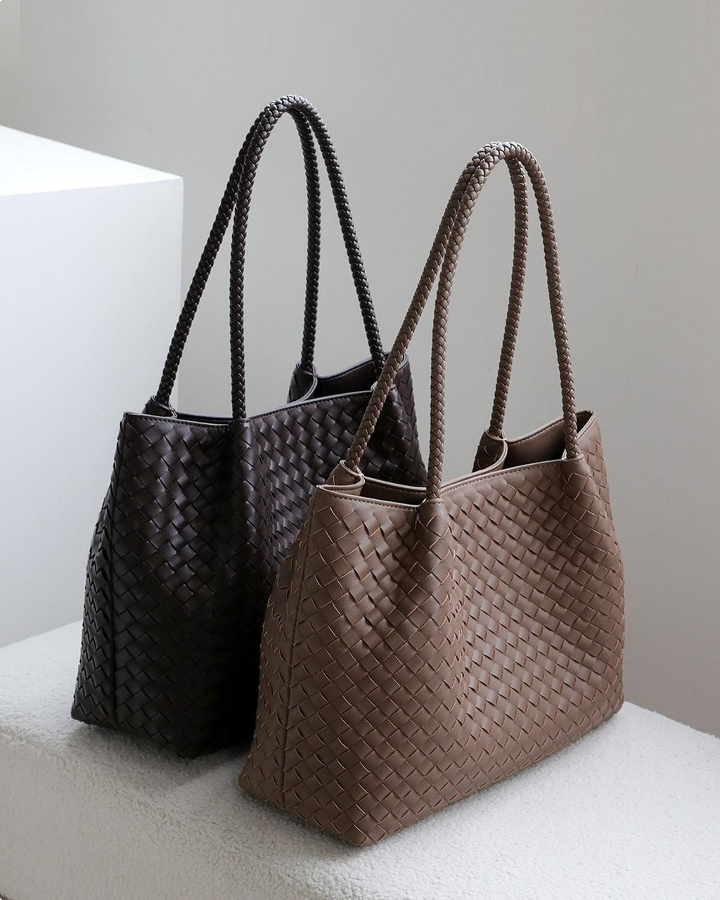 Wildfool The Vicenza Woven Tote, three-quarter view (4)