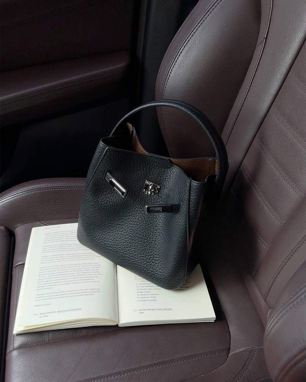 Wildfool The Orvieto Mini Bucket in Black, three-quarter view (2)