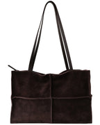 Wildfool The Urbino Patchwork Tote in Espresso, front view (2)
