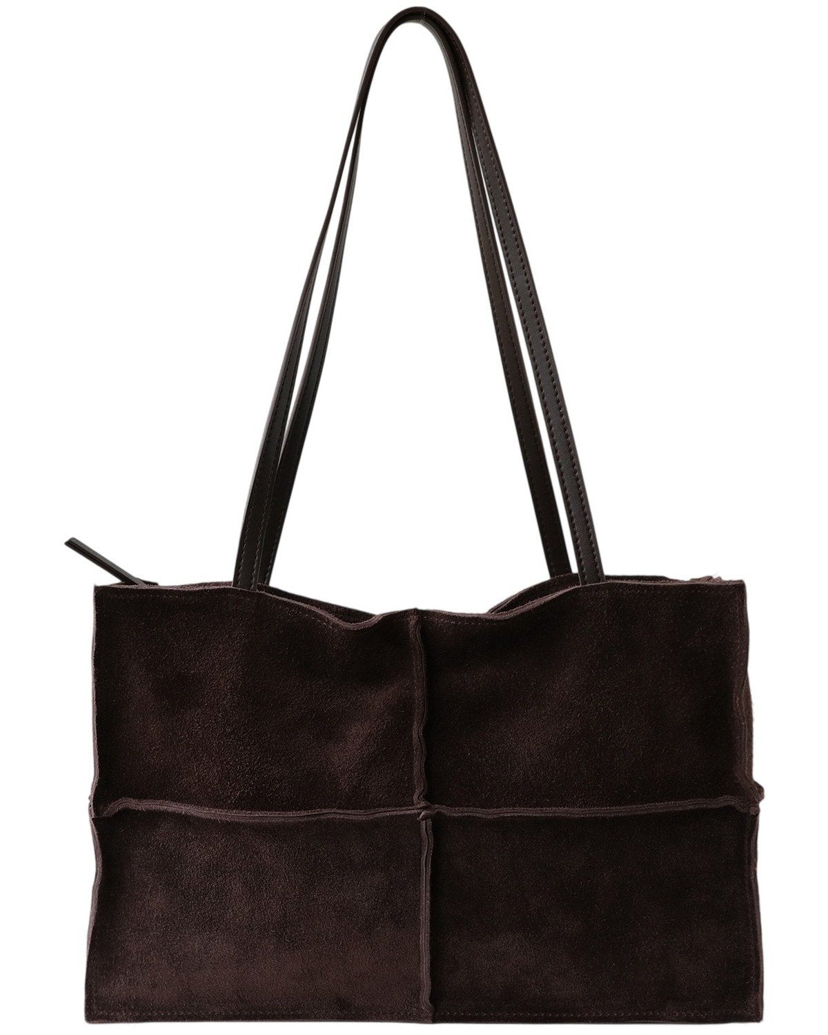 Wildfool The Urbino Patchwork Tote in Espresso, front view (2)