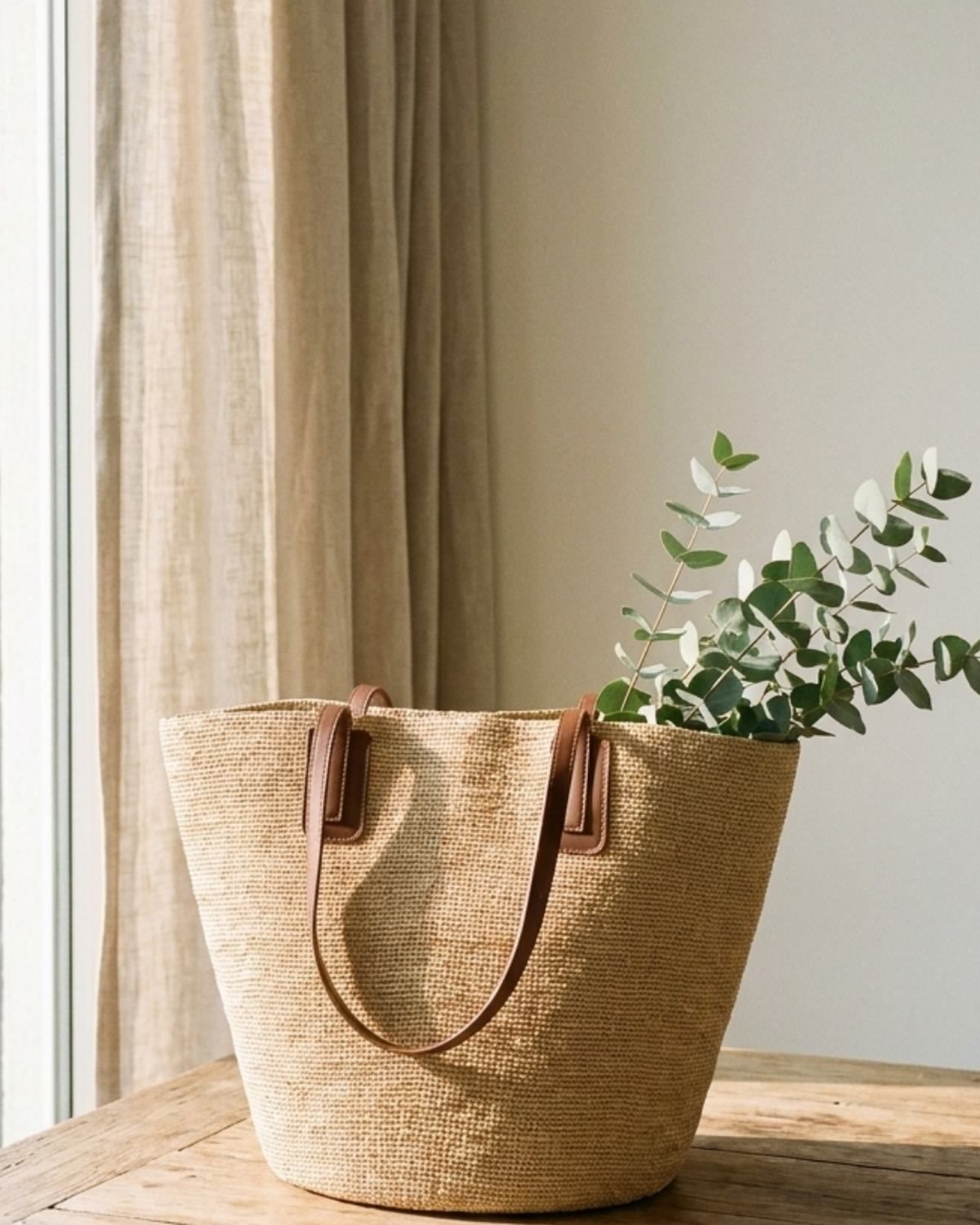 The Portofino Raffia Basket Tote
