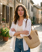 The Portofino Raffia Basket Tote