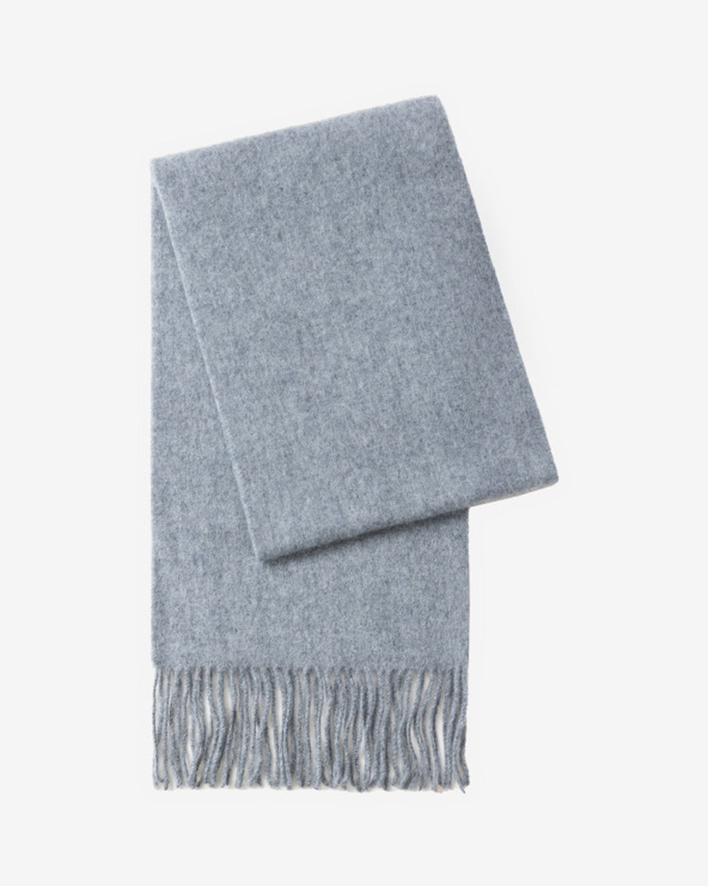 The Brushed Lambswool Long-Scarf in Grey
