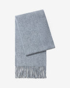 The Brushed Lambswool Long-Scarf in Grey