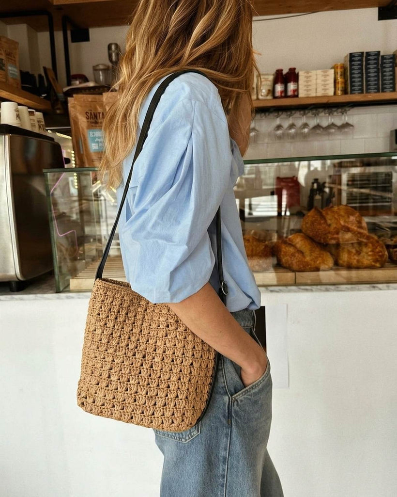 The Camogli Woven Bucket Crossbody