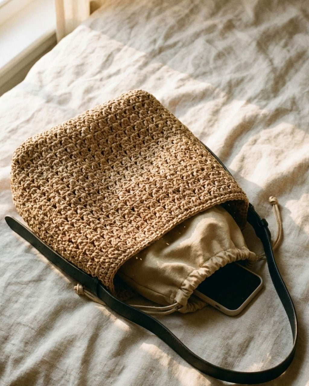 The Camogli Woven Bucket Crossbody