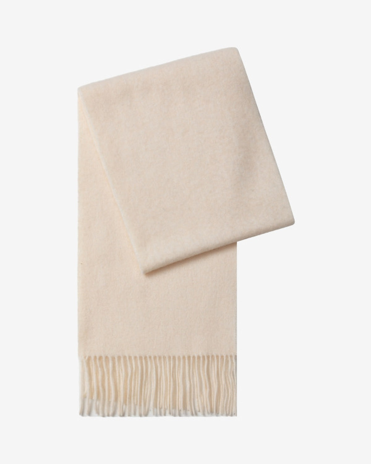 The Brushed Lambswool Long-Scarf in Ivory
