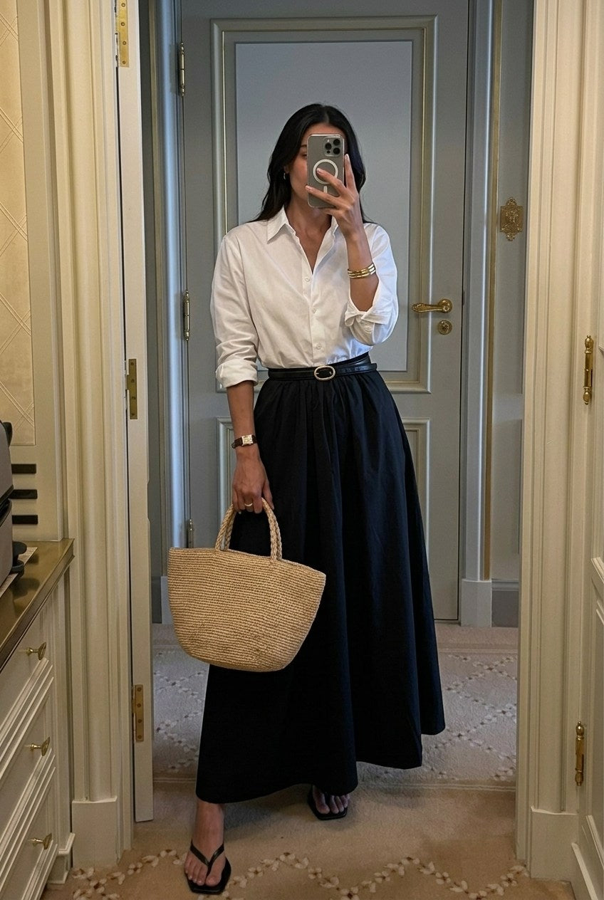 The Half-Moon Raffia Tote Bag
